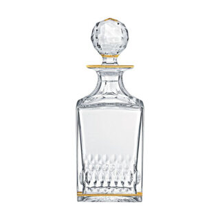 Saint Louis Crystal Apollo Gold Rim Decanter | Kneen & Co