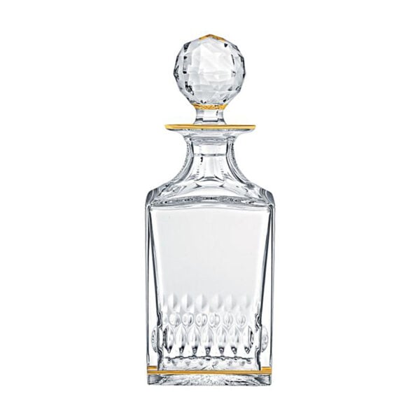 Saint Louis Crystal Apollo Gold Rim Decanter | Kneen & Co