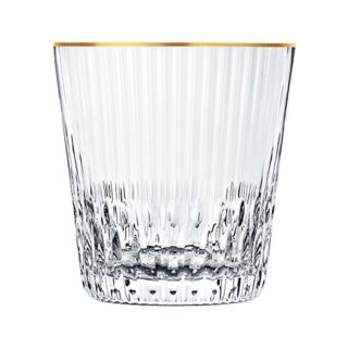 Saint Louis Crystal Apollo Gold Rim Large Old Fashioned | Kneen & Co