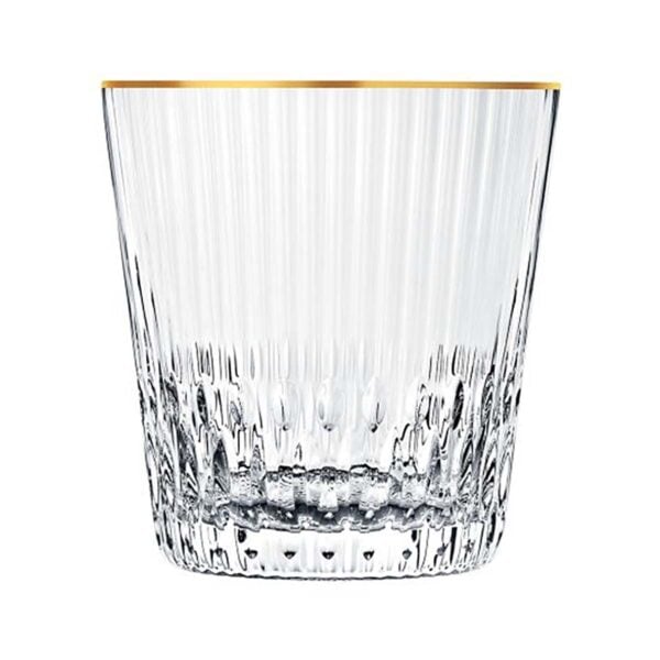 Saint Louis Crystal Apollo Gold Rim Large Old Fashioned | Kneen & Co