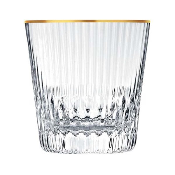 Saint Louis Crystal Apollo Gold Rim Medium Old Fashioned | Kneen & Co