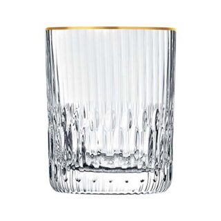 Saint Louis Crystal Apollo Gold Rim Small Cylindrical Tumbler | Kneen & Co