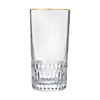 Saint Louis Crystal Apollo Gold Rim Highball | Kneen & Co