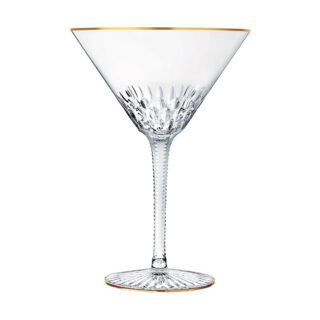 Saint Louis Crystal Apollo Gold Rim Cocktail Glass | Kneen & Co