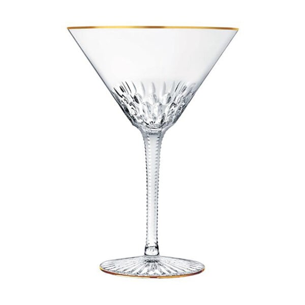 Saint Louis Crystal Apollo Gold Rim Cocktail Glass | Kneen & Co