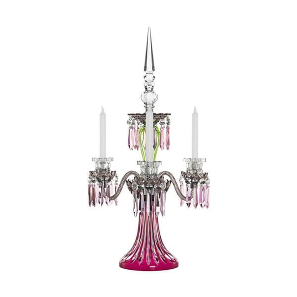 SAINTLOUIS-Arlequin-3S03250P0-1-1200x1200-100KB Saint-Louis Crystal Arlequin Three-Light Electric Candelabra Amethyst and Chartreuse | Kneen & Co