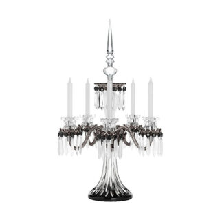 Saint-Louis Crystal Arlequin Five-Light Candelabra Colored | Kneen & Co