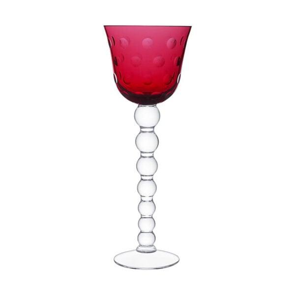 SAINTLOUIS-Bubbles-17702021-2-1200x1200-100KB Saint Louis Crystal Bubbles Red Colored Hock | Kneen & Co