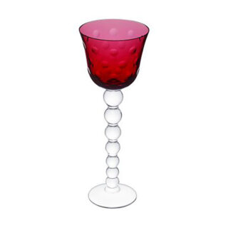 Saint Louis Crystal Bubbles Red Colored Hock | Kneen & Co