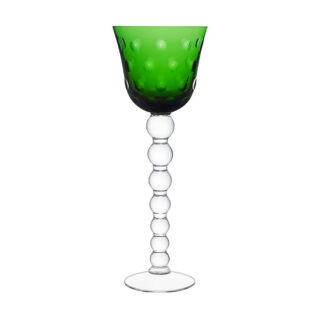 Saint Louis Crystal Bubbles Green Colored Hock | Kneen & Co