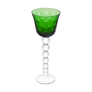 Saint Louis Crystal Bubbles Green Colored Hock | Kneen & Co