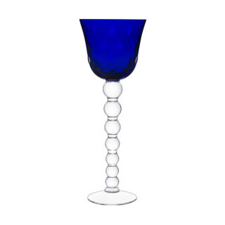 Saint Louis Crystal Bubbles Dark Blue Colored Hock | Kneen & Co