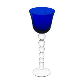 Saint Louis Crystal Bubbles Dark Blue Colored Hock | Kneen & Co