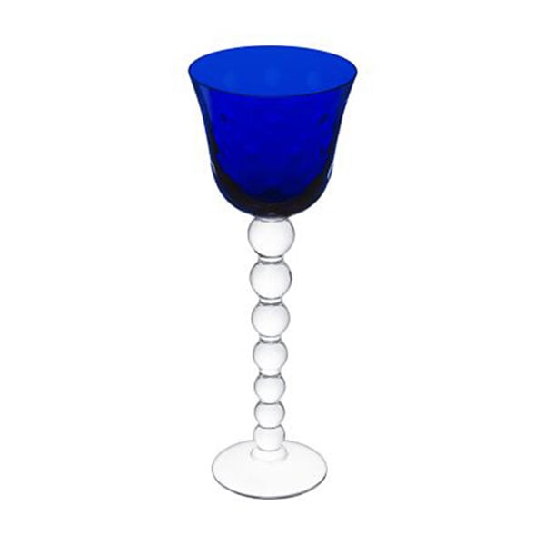 Saint Louis Crystal Bubbles Dark Blue Colored Hock | Kneen & Co