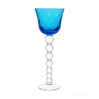 Saint Louis Crystal Bubbles Sky Blue Colored Hock | Kneen & Co