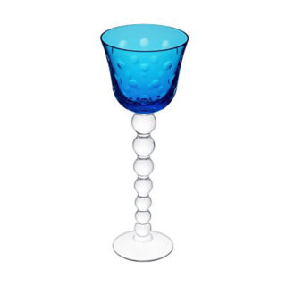 Saint Louis Crystal Bubbles Sky Blue Colored Hock | Kneen & Co