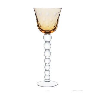 Saint Louis Crystal Bubbles Amber Colored Hock | Kneen & Co