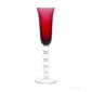 Saint Louis Crystal Bubbles Red Colored Champagne Flute | Kneen & Co
