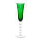 Saint Louis Crystal Bubbles Green Colored Champagne Flute | Kneen & Co