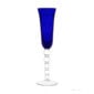 Saint Louis Crystal Bubbles Dark Blue Colored Champagne Flute | Kneen & Co
