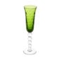 Saint Louis Crystal Bubbles Chartreuse Colored Champagne Flute | Kneen & Co