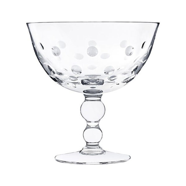 Saint Louis Crystal Bubbles Clear Footed Cup | Kneen & Co