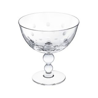 Saint Louis Crystal Bubbles Clear Footed Cup | Kneen & Co