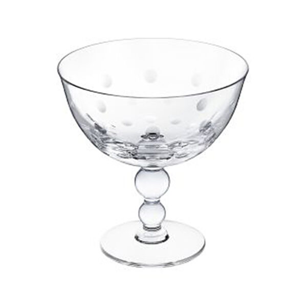 Saint Louis Crystal Bubbles Clear Footed Cup | Kneen & Co