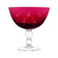 Saint Louis Crystal Bubbles Red Colored Footed Cup | Kneen & Co