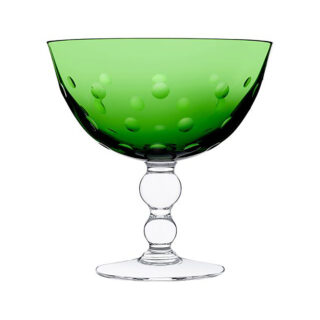 Saint-Louis Bubbles Green Footed Cup