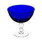 Saint Louis Crystal Bubbles Dark Blue Colored Footed Cup | Kneen & Co
