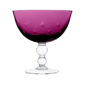 Saint Louis Crystal Bubbles Amethyst Colored Footed Cup | Kneen & Co
