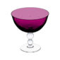 Saint Louis Crystal Bubbles Amethyst Colored Footed Cup | Kneen & Co