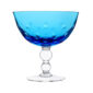 Saint Louis Crystal Bubbles Sky Blue Colored Footed Cup | Kneen & Co