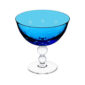 Saint Louis Crystal Bubbles Sky Blue Colored Footed Cup | Kneen & Co