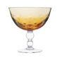 Saint Louis Crystal Bubbles Amber Colored Footed Cup | Kneen & Co