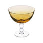 Saint Louis Crystal Bubbles Amber Colored Footed Cup | Kneen & Co
