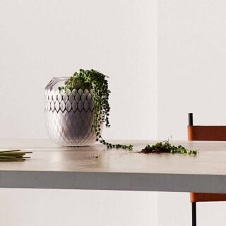 Saint-Louis Crystal Folia Small Satin Vase | Kneen & Co