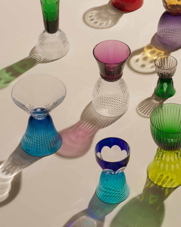 Saint-Louis Crystal Les Endiablés Glasses with shadows | Kneen & Co