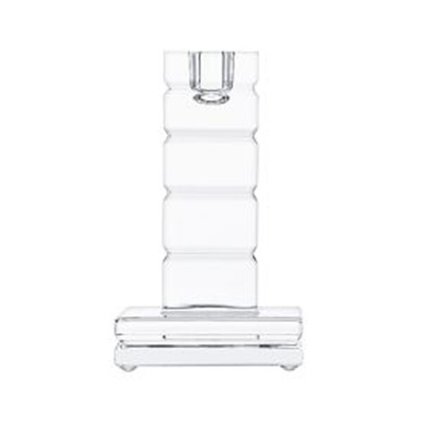 Saint-Louis Crystal Oxymore Adiante Small Square Candlestick | Kneen & Co