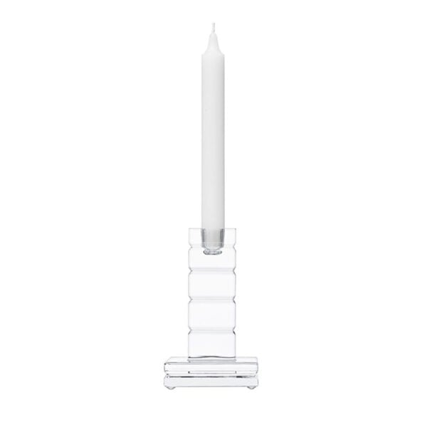 Saint-Louis Crystal Oxymore Adiante Small Square Candlestick | Kneen & Co