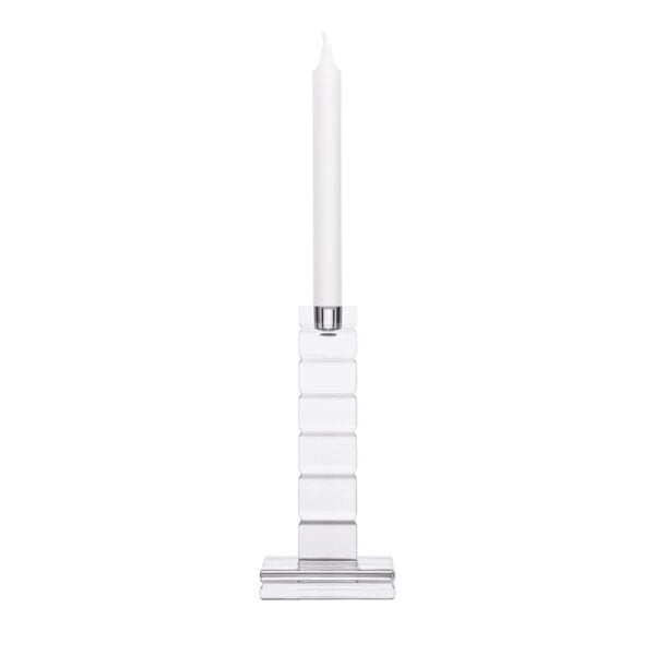 Saint-Louis Crystal Oxymore Adiante Large Square Candlestick | Kneen & Co