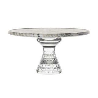 Saint-Louis Crystal Quadrille Footed Tray | Kneen & Co