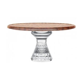Saint-Louis Crystal Quadrille Footed Tray | Kneen & Co