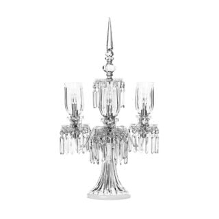Saint-Louis Crystal Royal 3-candle Candelabra | Kneen & Co