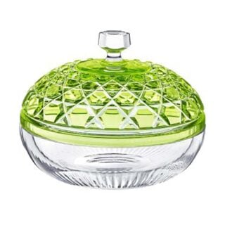 Saint-Louis Crystal Royal Small Box Chartreuse | Kneen & Co