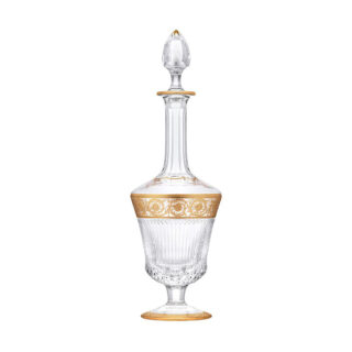 Saint-Louis Crystal Thistle Gold Wine Carafe | Kneen & Co