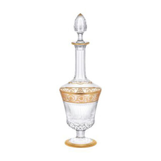 Saint-Louis Crystal Thistle Gold Wine Carafe | Kneen & Co