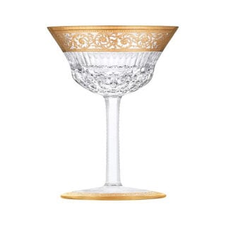 Saint-Louis Crystal Thistle Gold Champagne Coupe | Kneen & Co