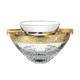 Saint-Louis Crystal Thistle Gold Caviar Set | Kneen & Co